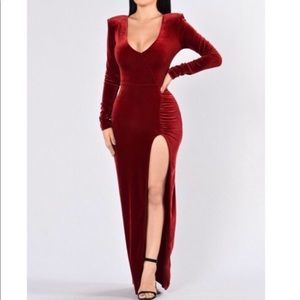 Velvet Red Dress